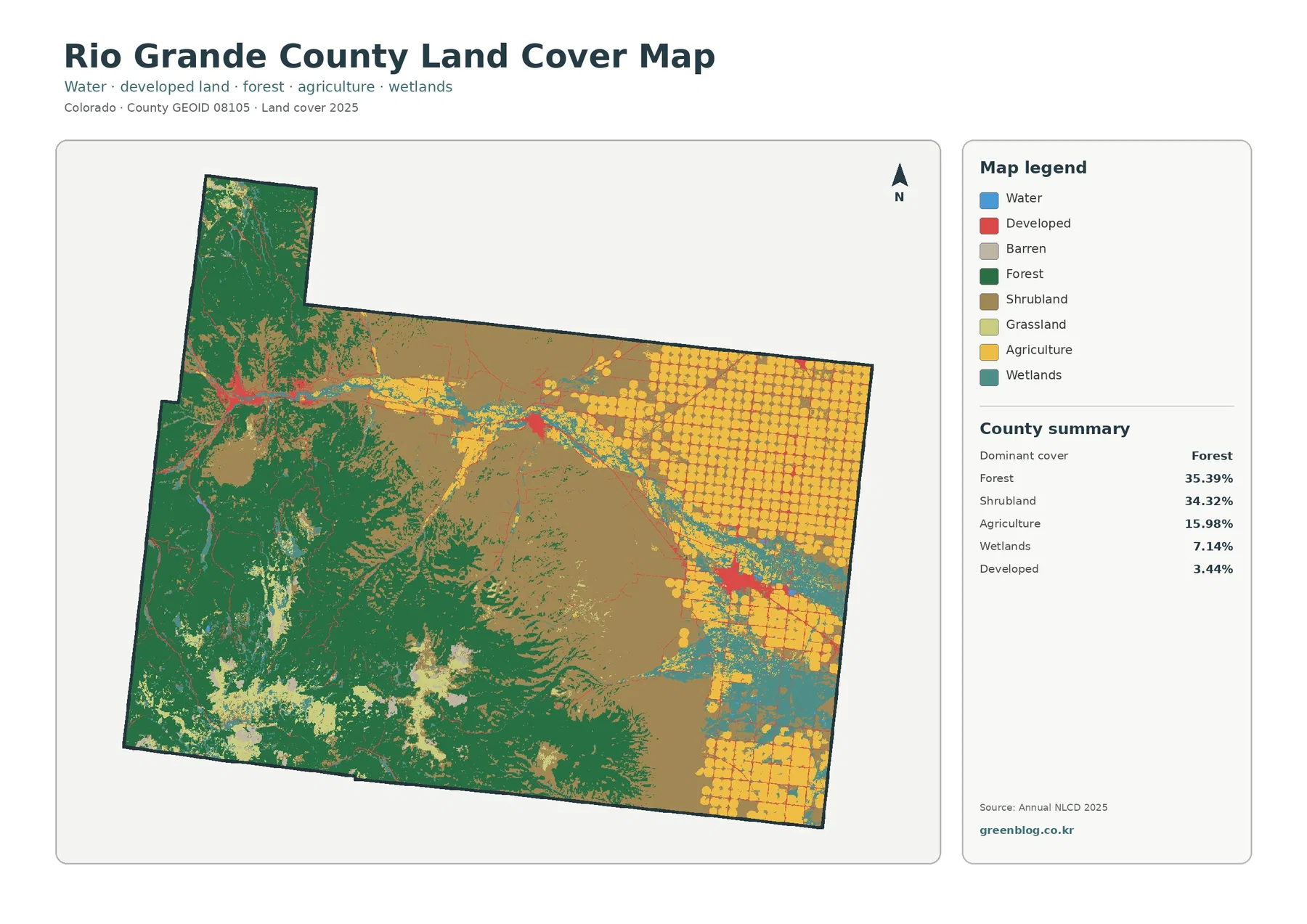 Rio Grande County land cover map