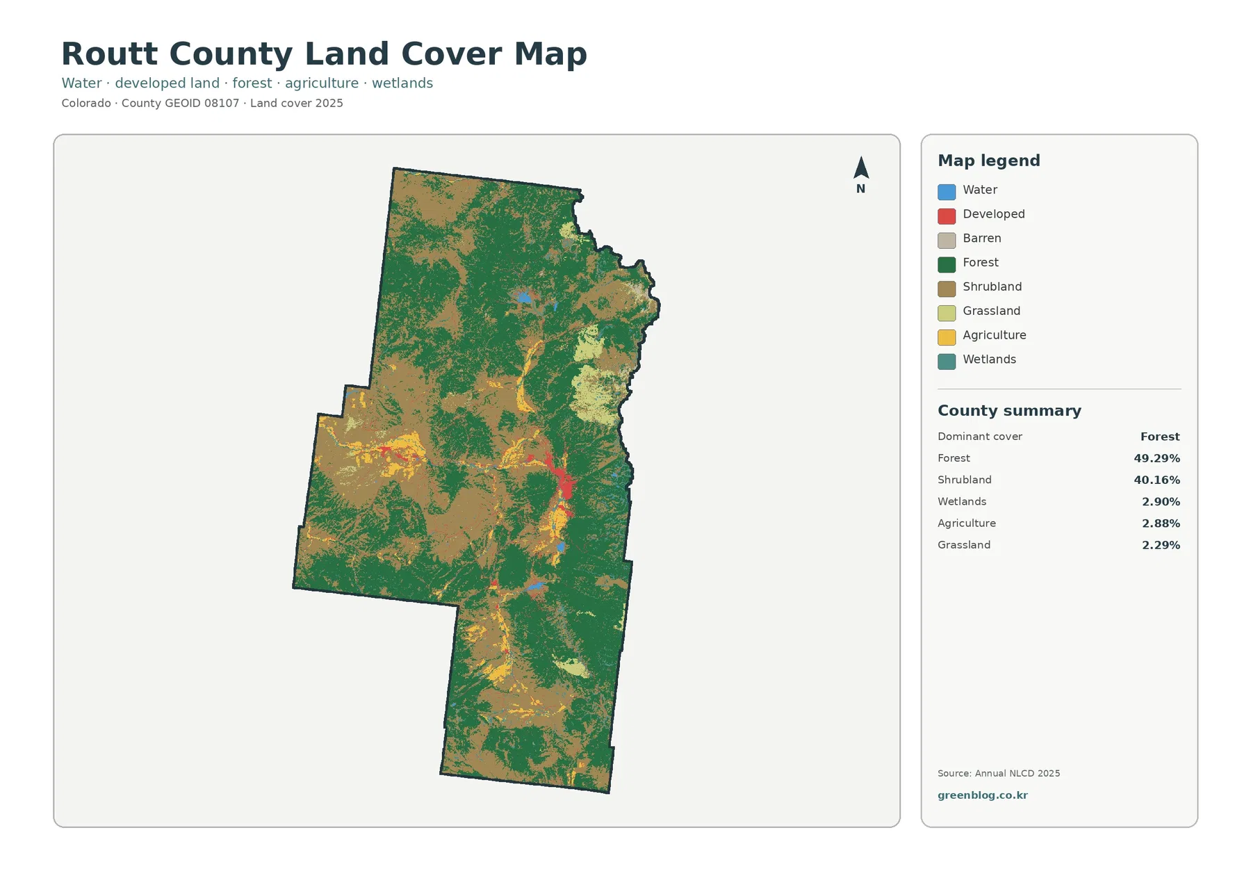 Routt County land cover map