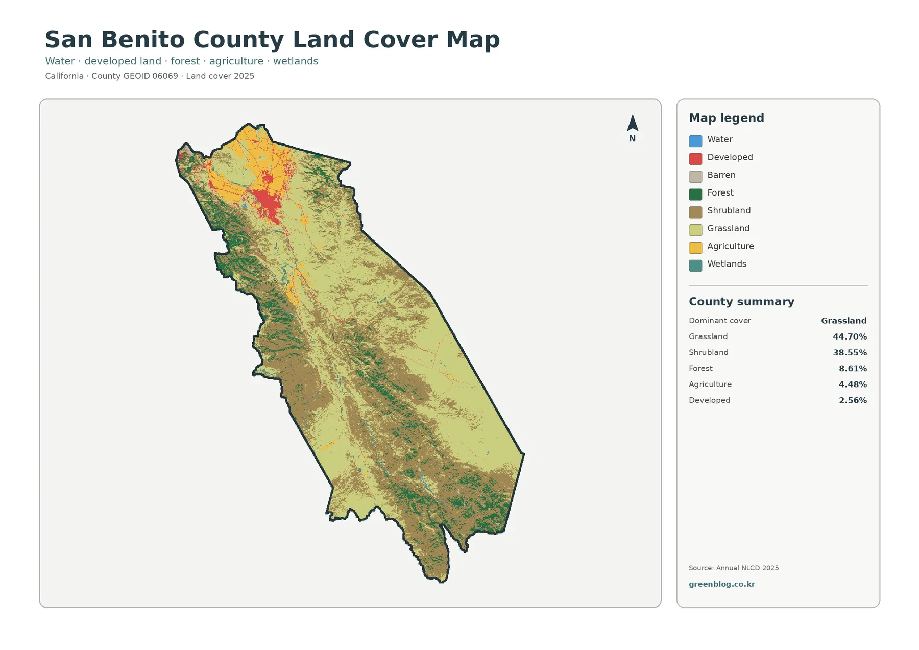 San Benito County land cover map featured image