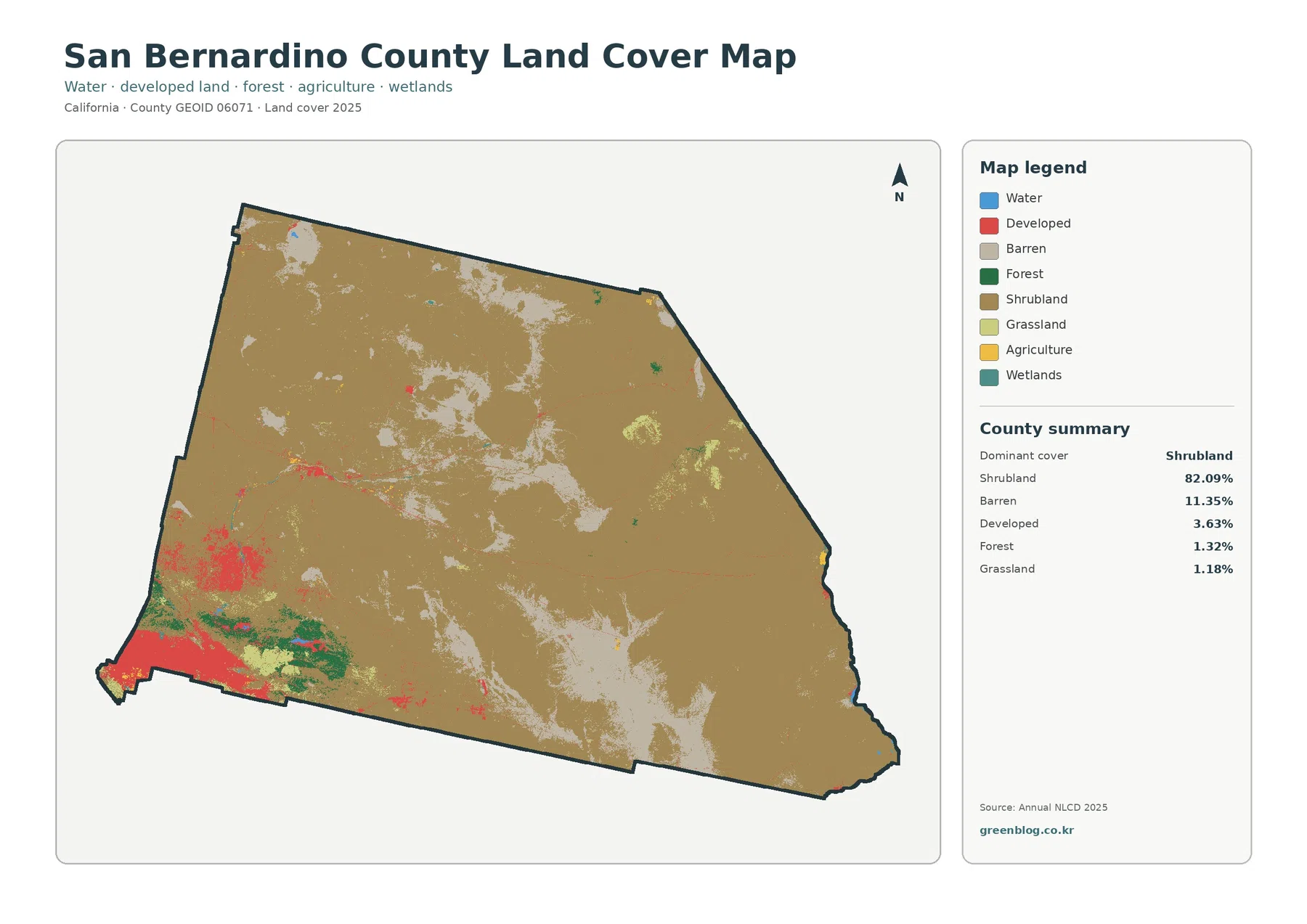 San Bernardino County land cover map featured image