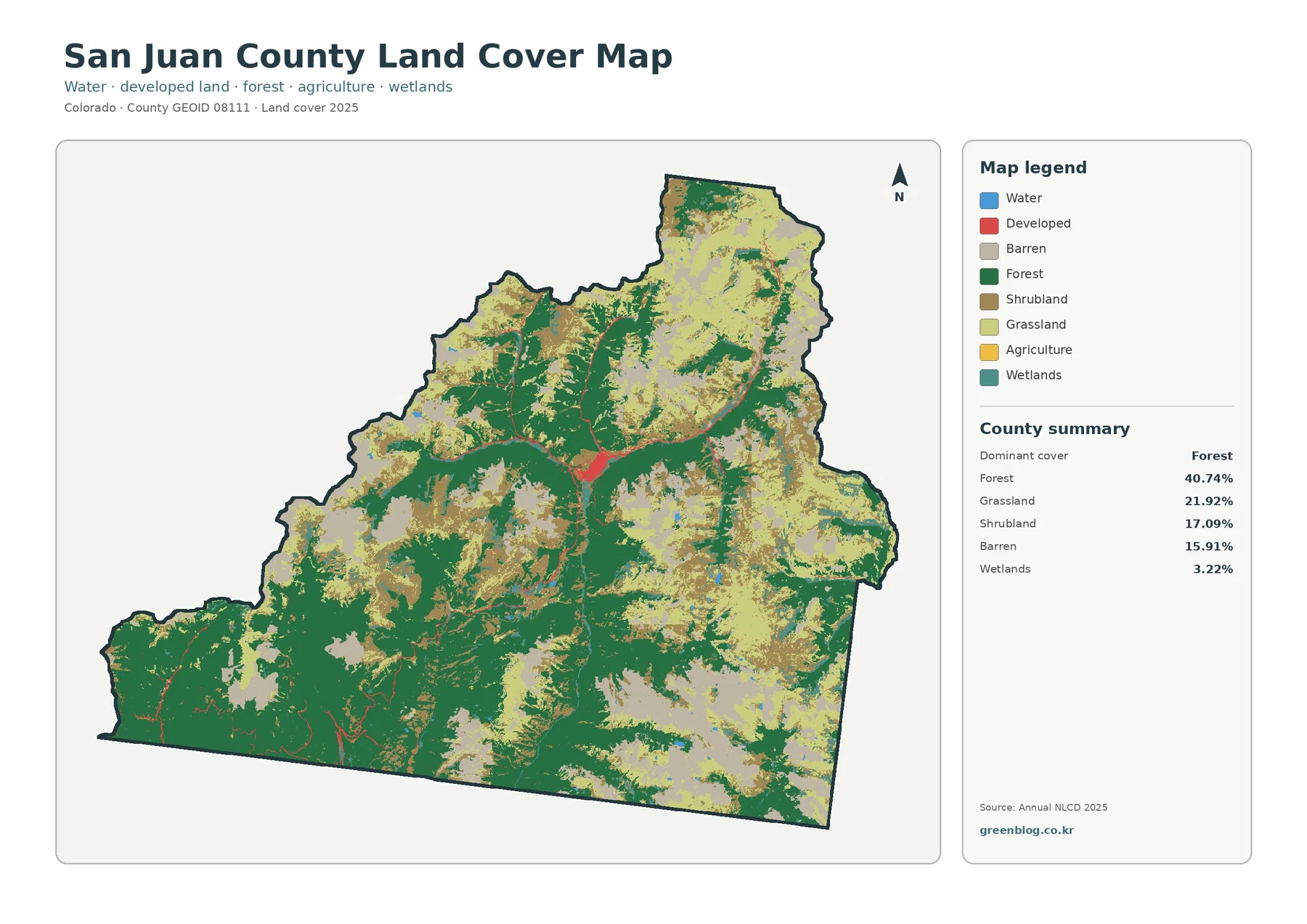 San Juan County land cover map