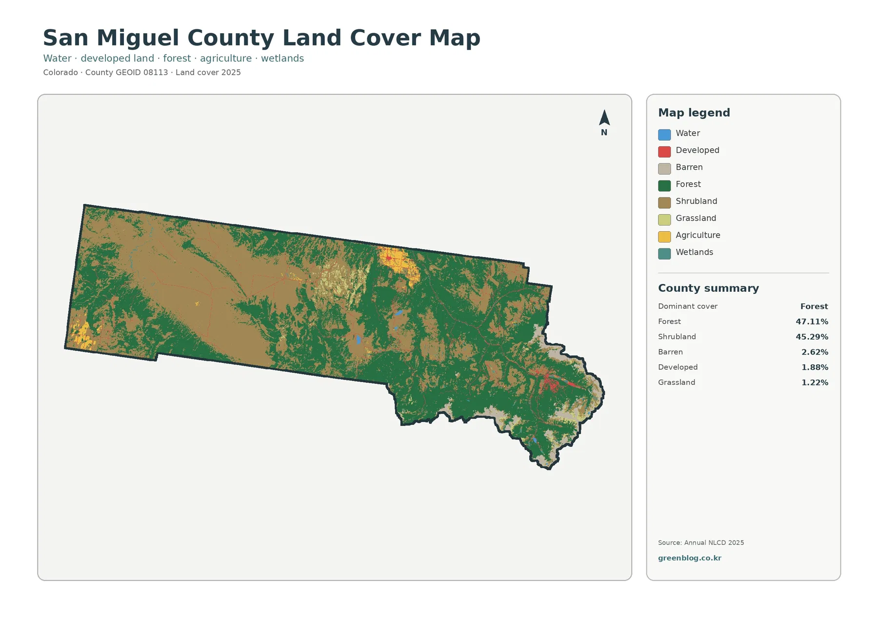 County land cover map featured image