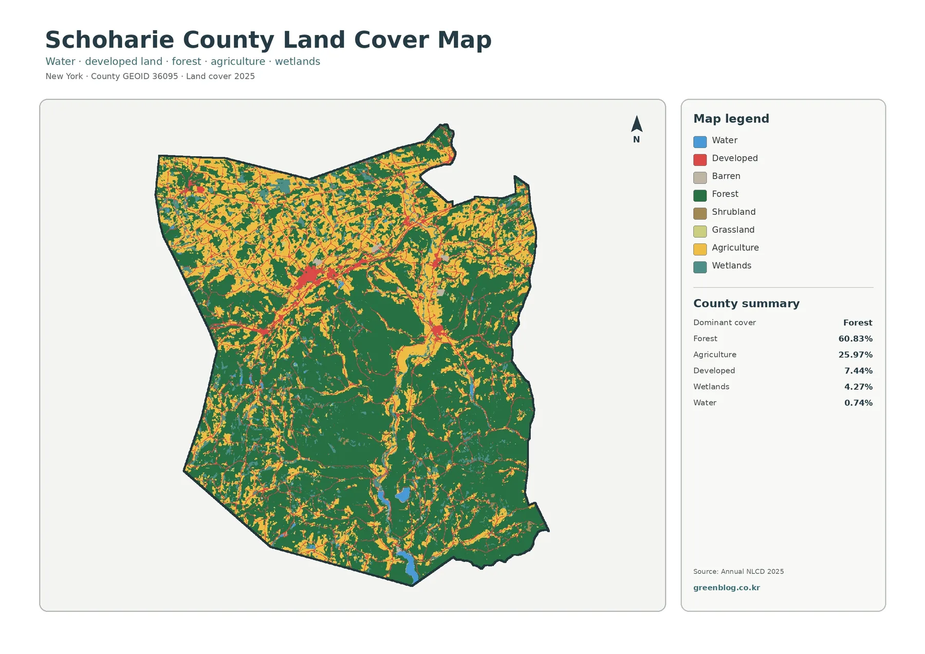 Schoharie County land cover map featured image