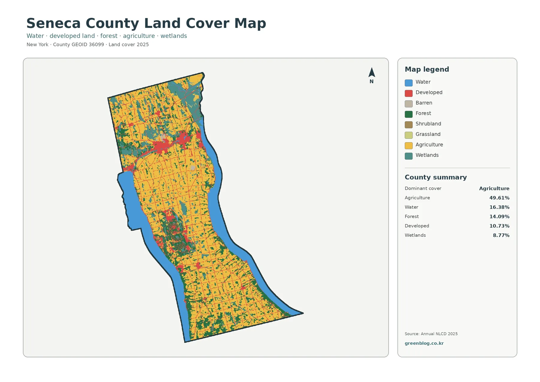 Seneca County land cover map