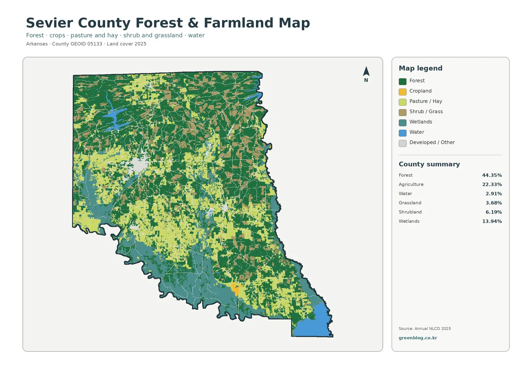 County forest and farmland map