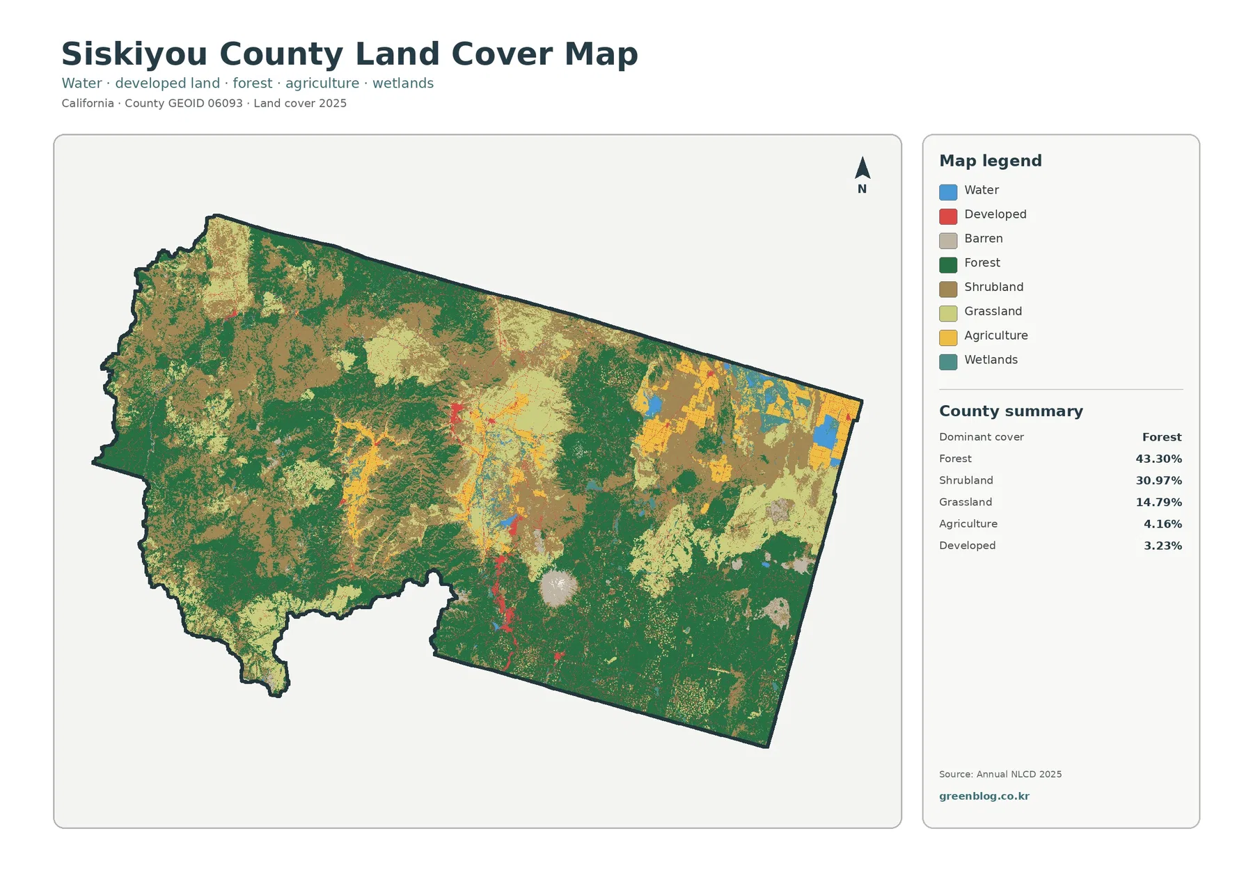 Siskiyou County land cover map featured image
