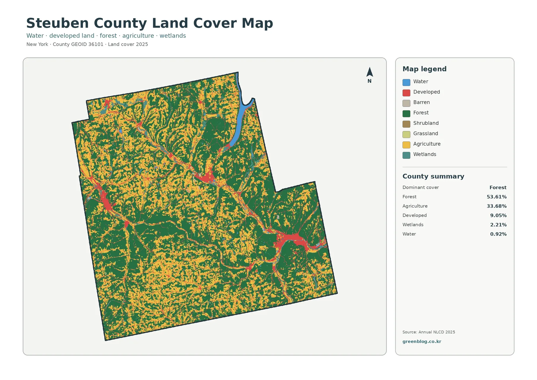 Steuben County land cover map