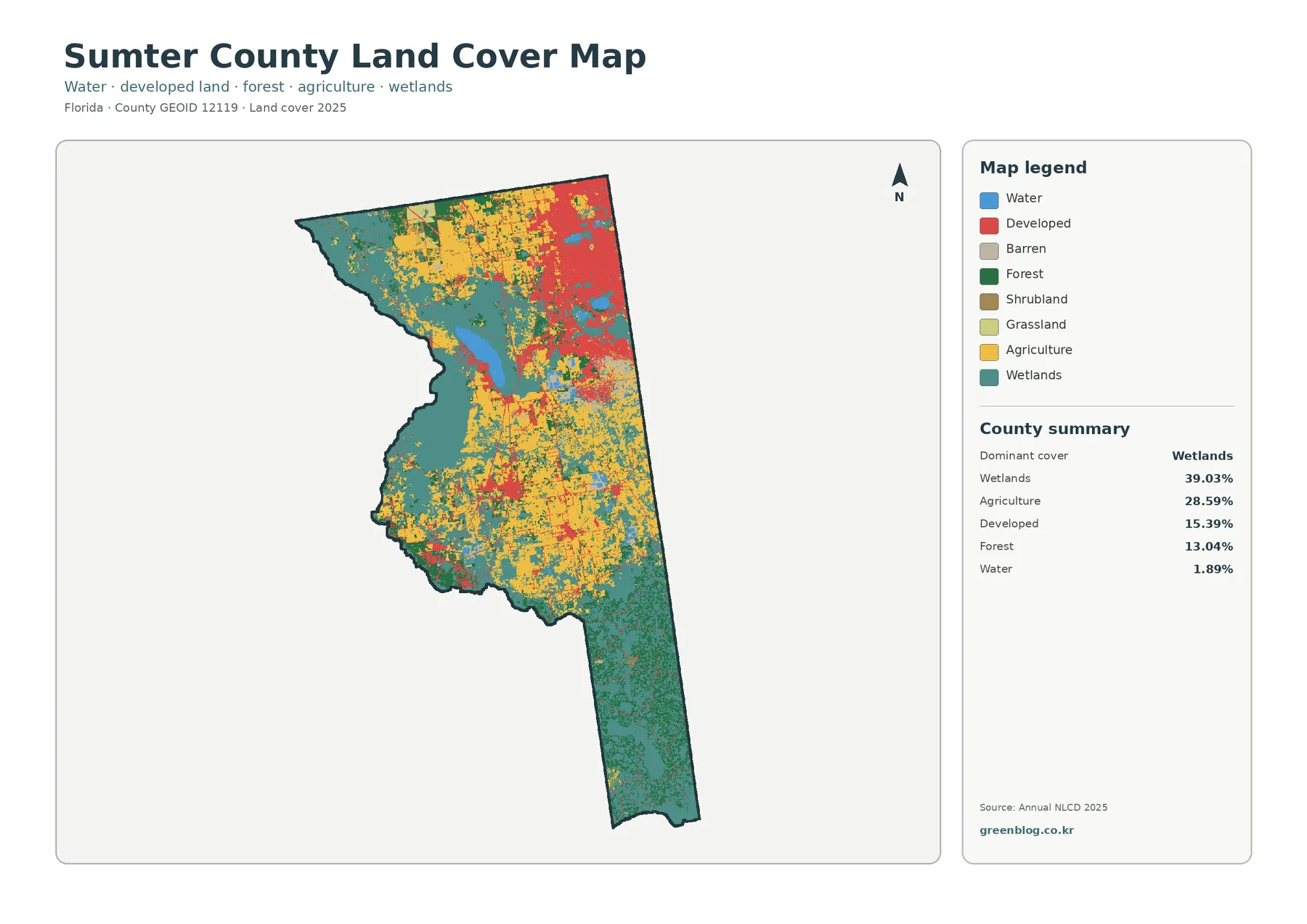 Sumter County land cover map
