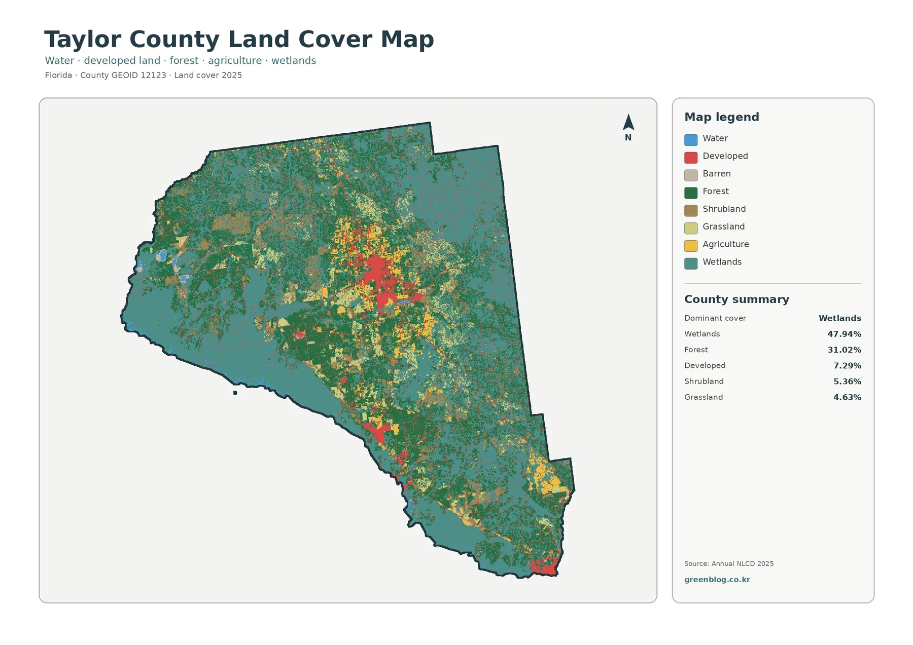 Taylor County land cover map