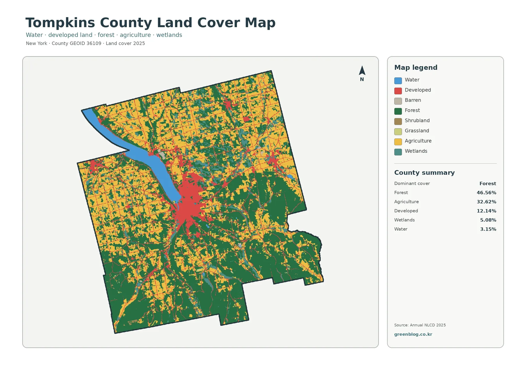 Tompkins County land cover map featured image