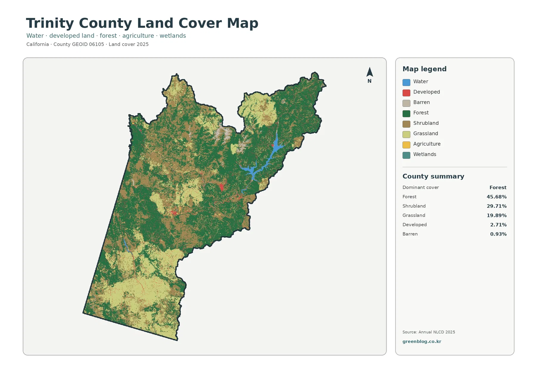 Trinity County land cover map featured image