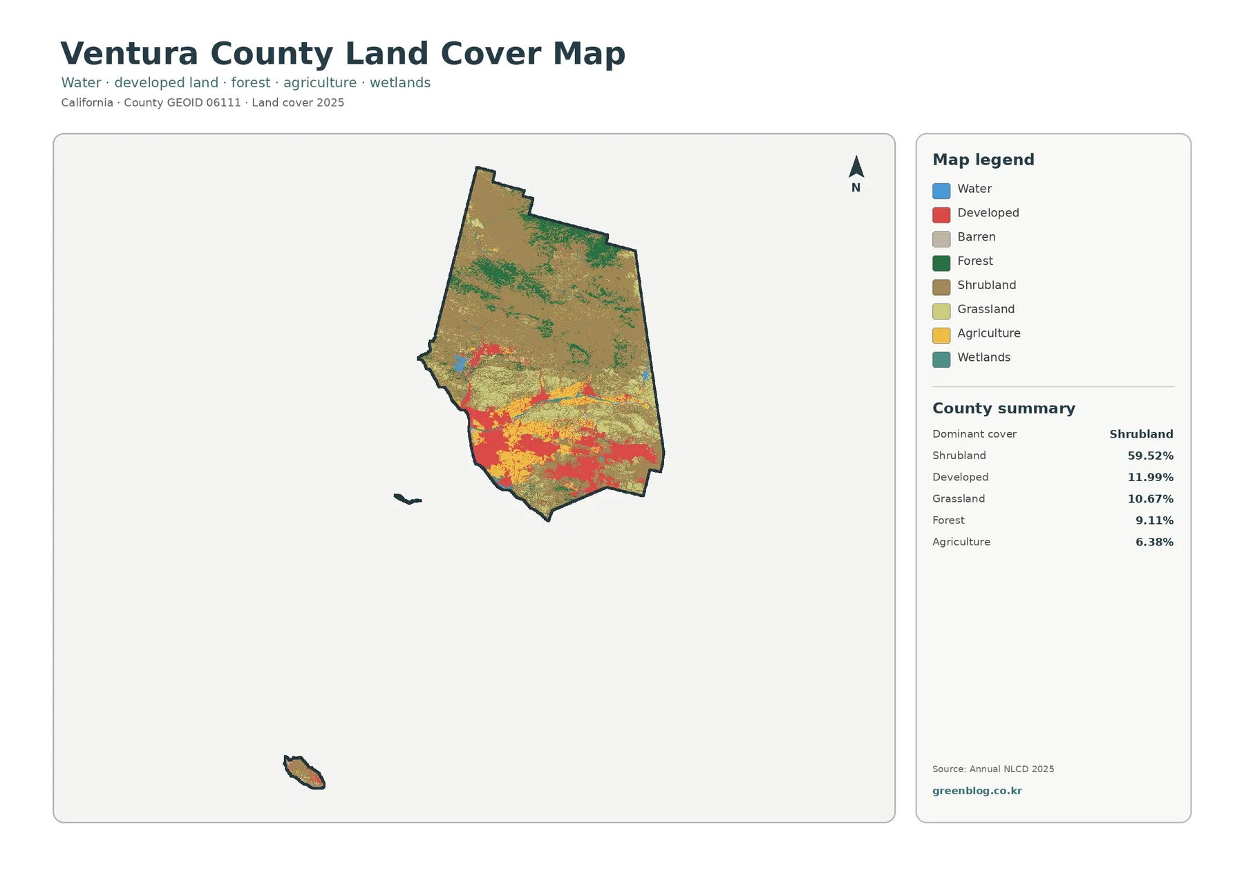 Ventura County 토지 피복 지도