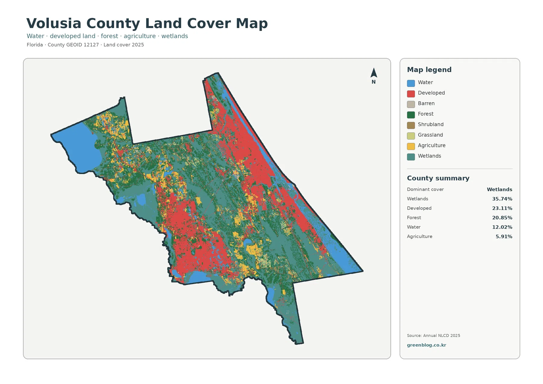 Volusia County land cover map