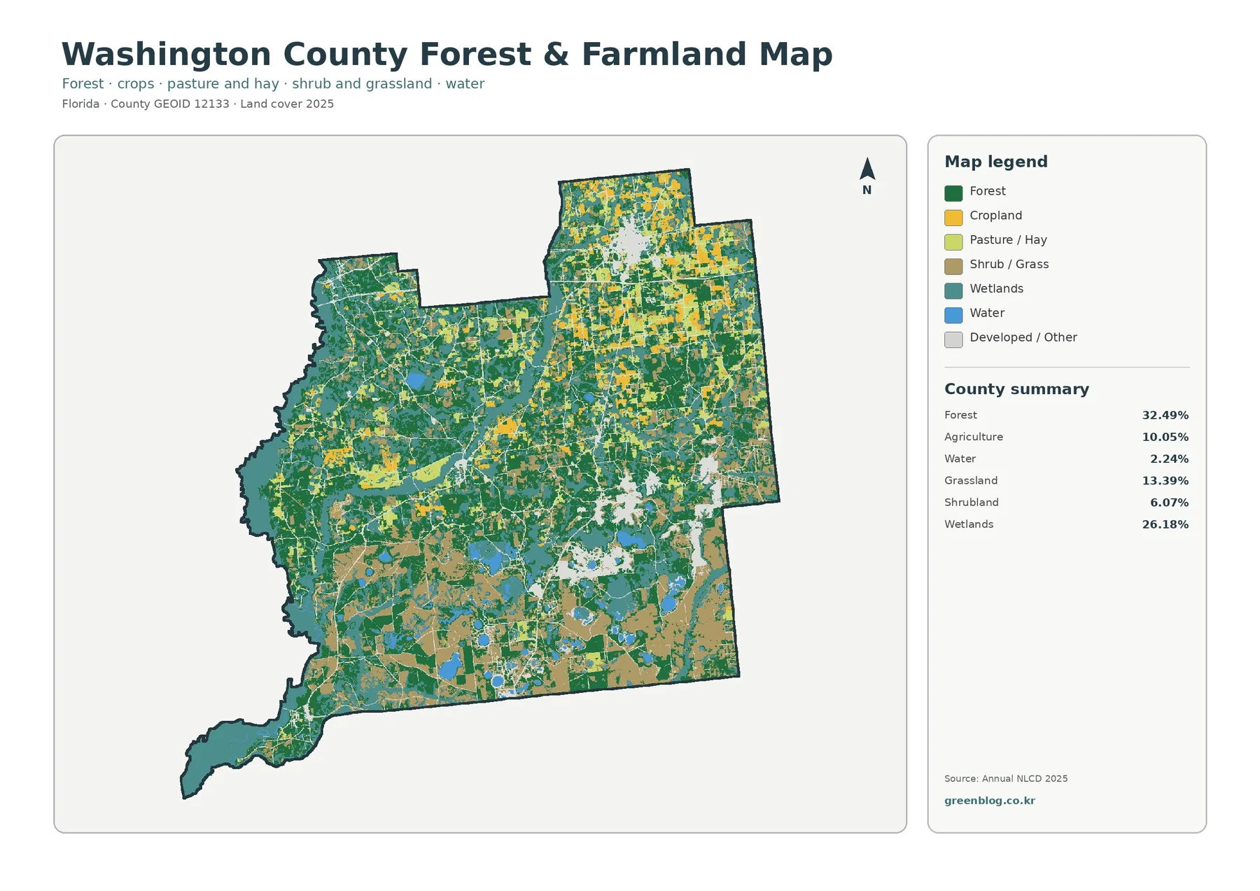 Washington County forest and farmland map