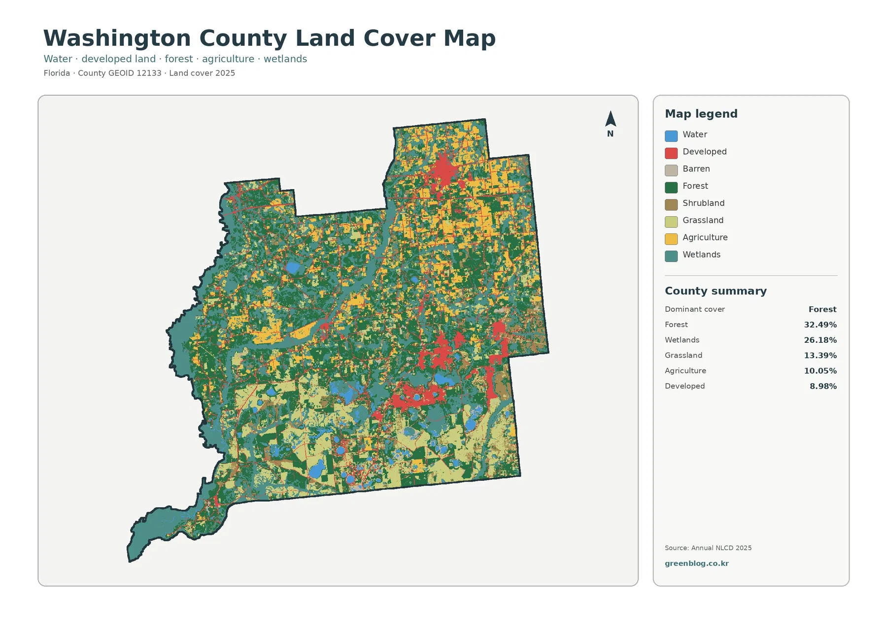 Washington County land cover map featured image