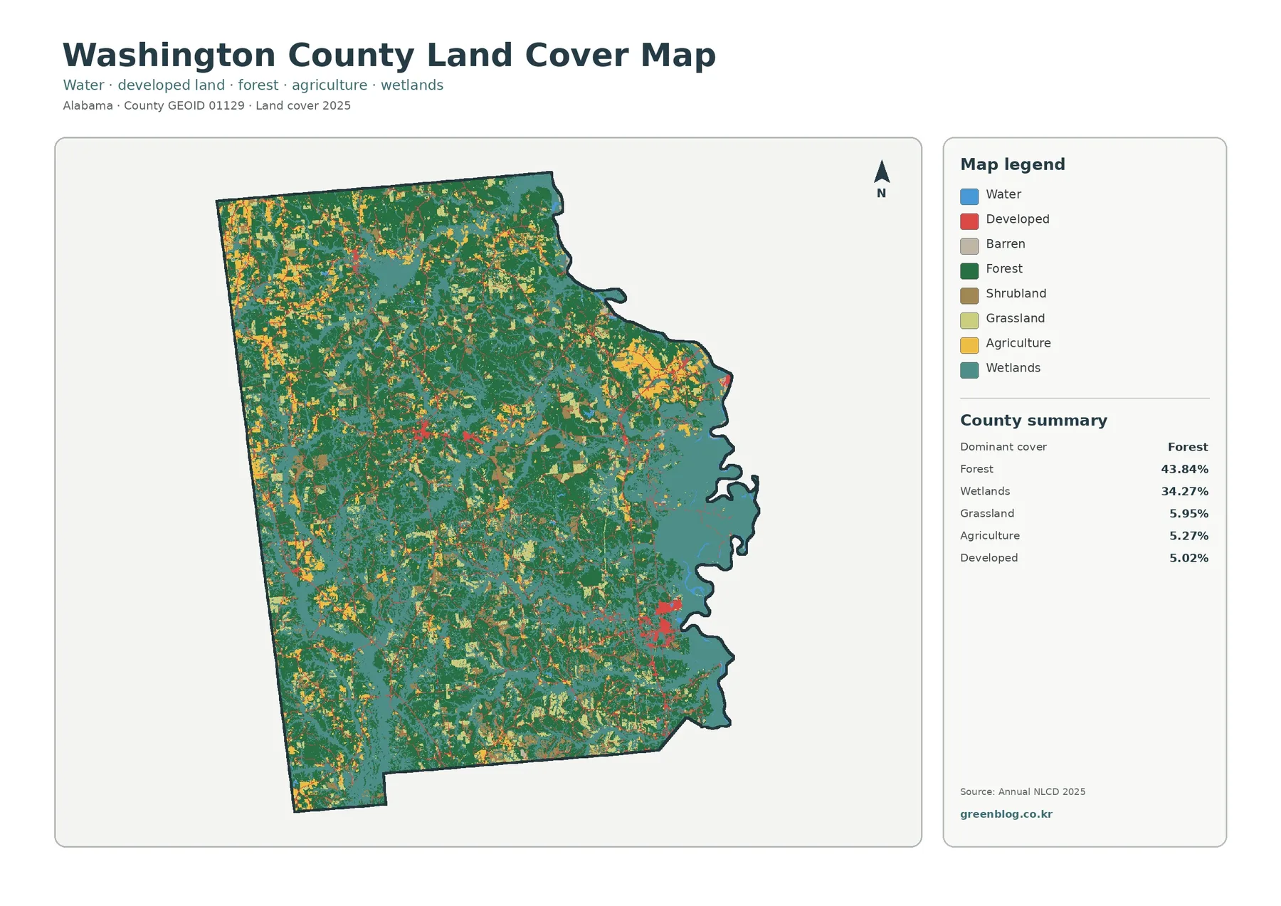 Washington County land cover map featured image