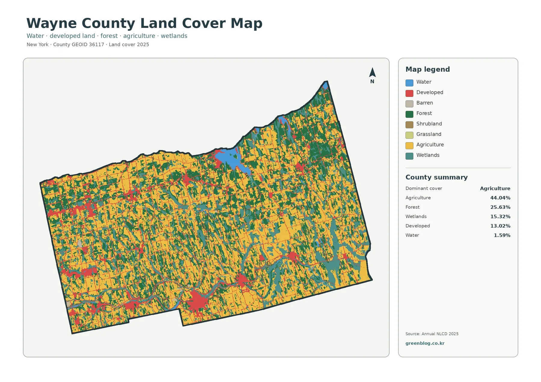 Wayne County land cover map featured image