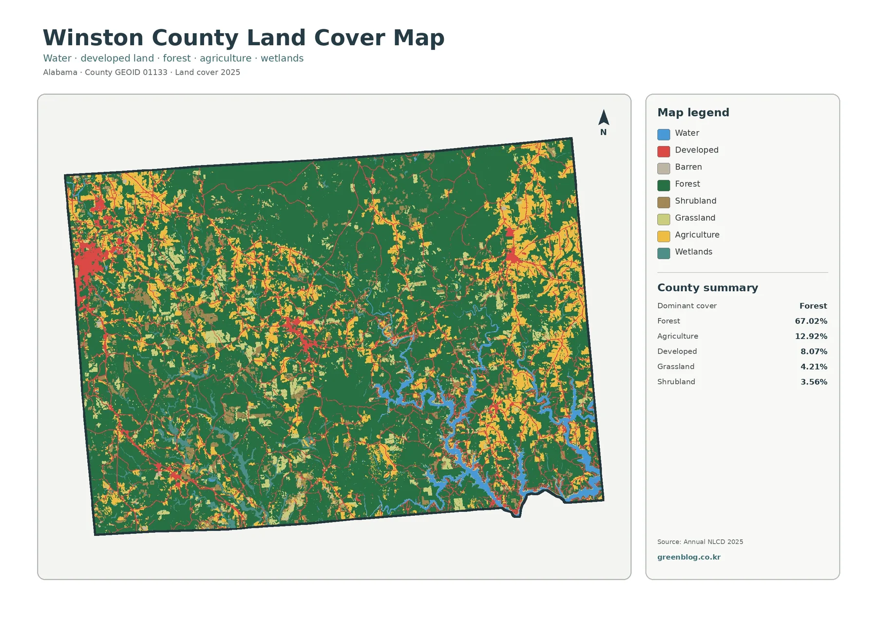 Winston County land cover map featured image