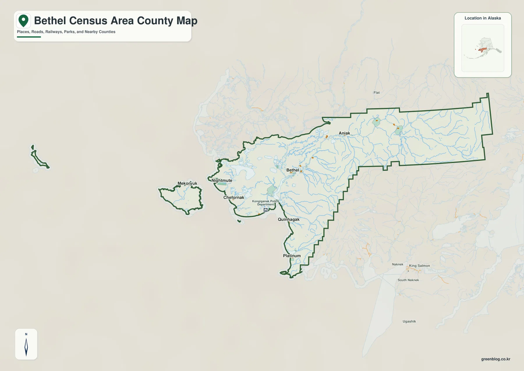 Bethel Census Area general map