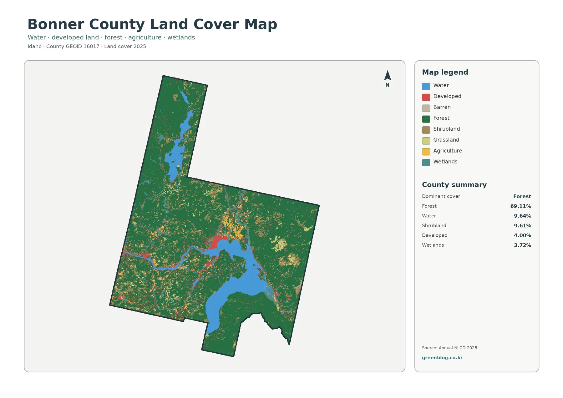Bonner County land cover map