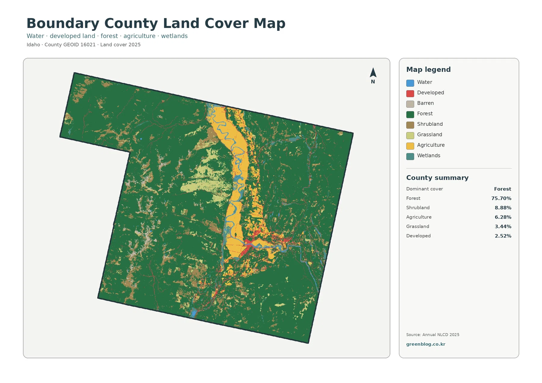 Boundary County land cover map