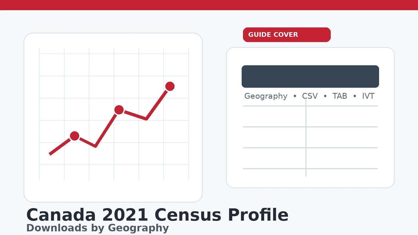 캐나다 2021 Census Profile 지역별 다운로드 가이드를 위한 지도 격자와 데이터 표 대표 이미지