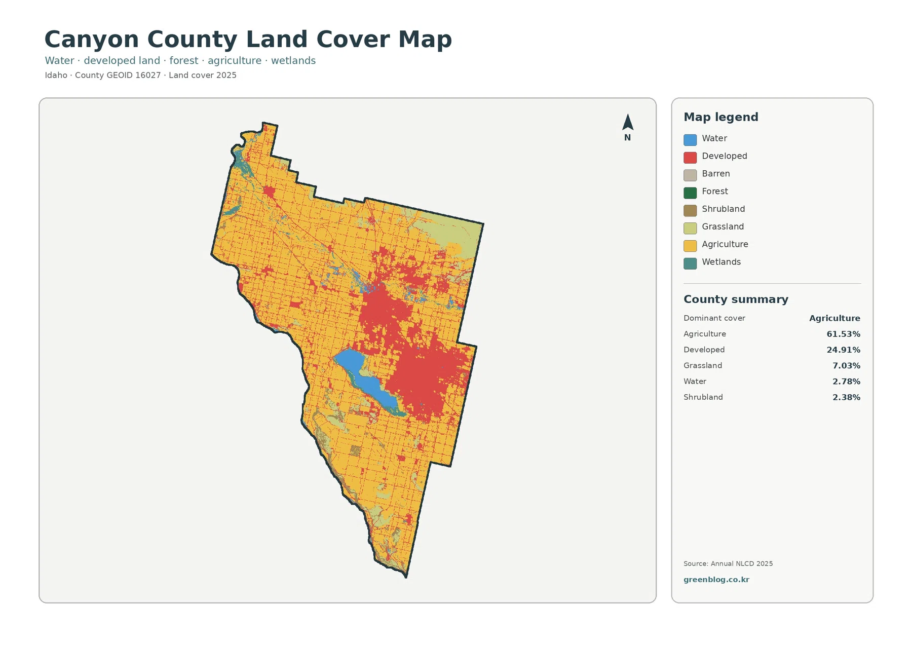 Canyon County land cover map