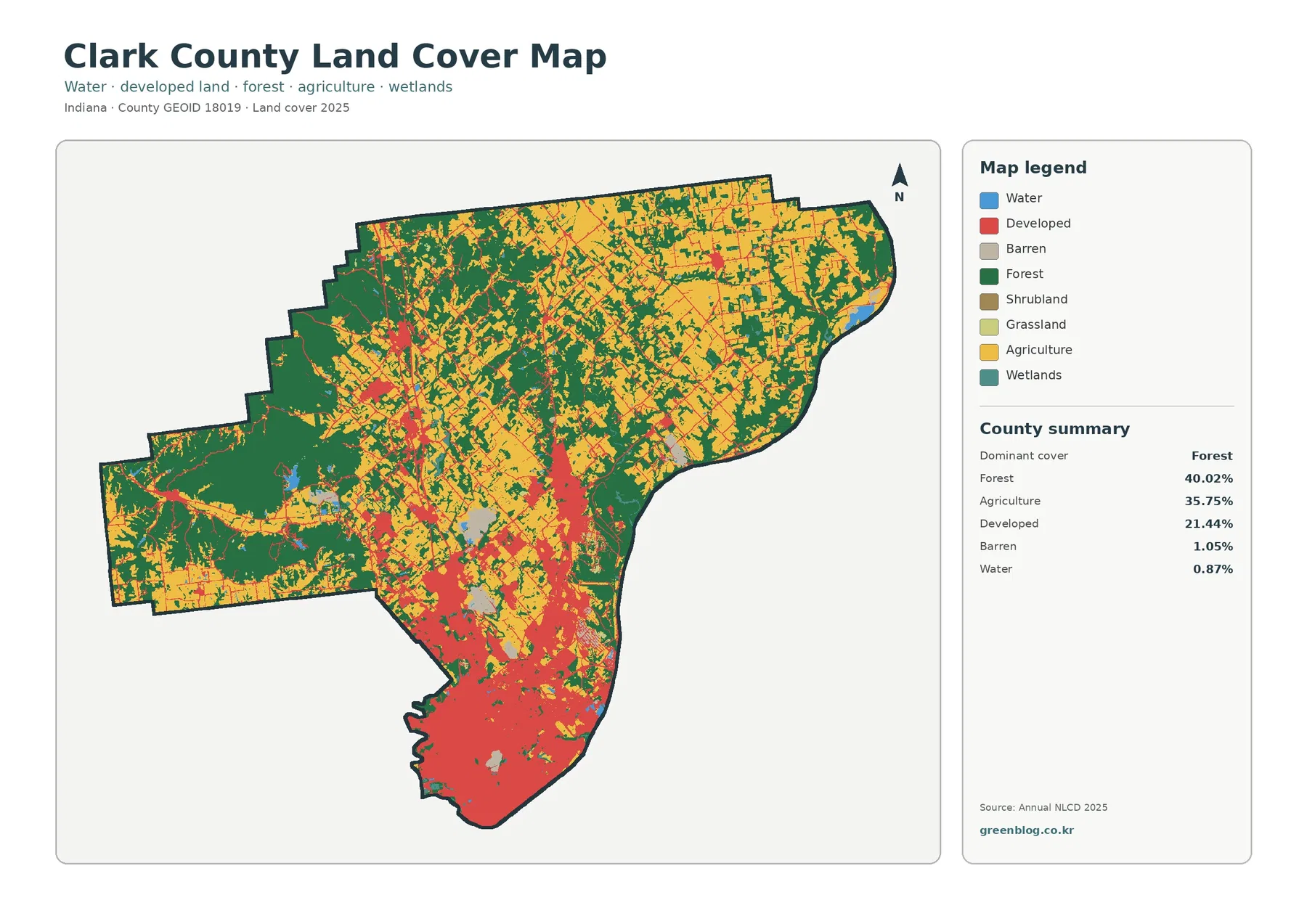 Clark County land cover map