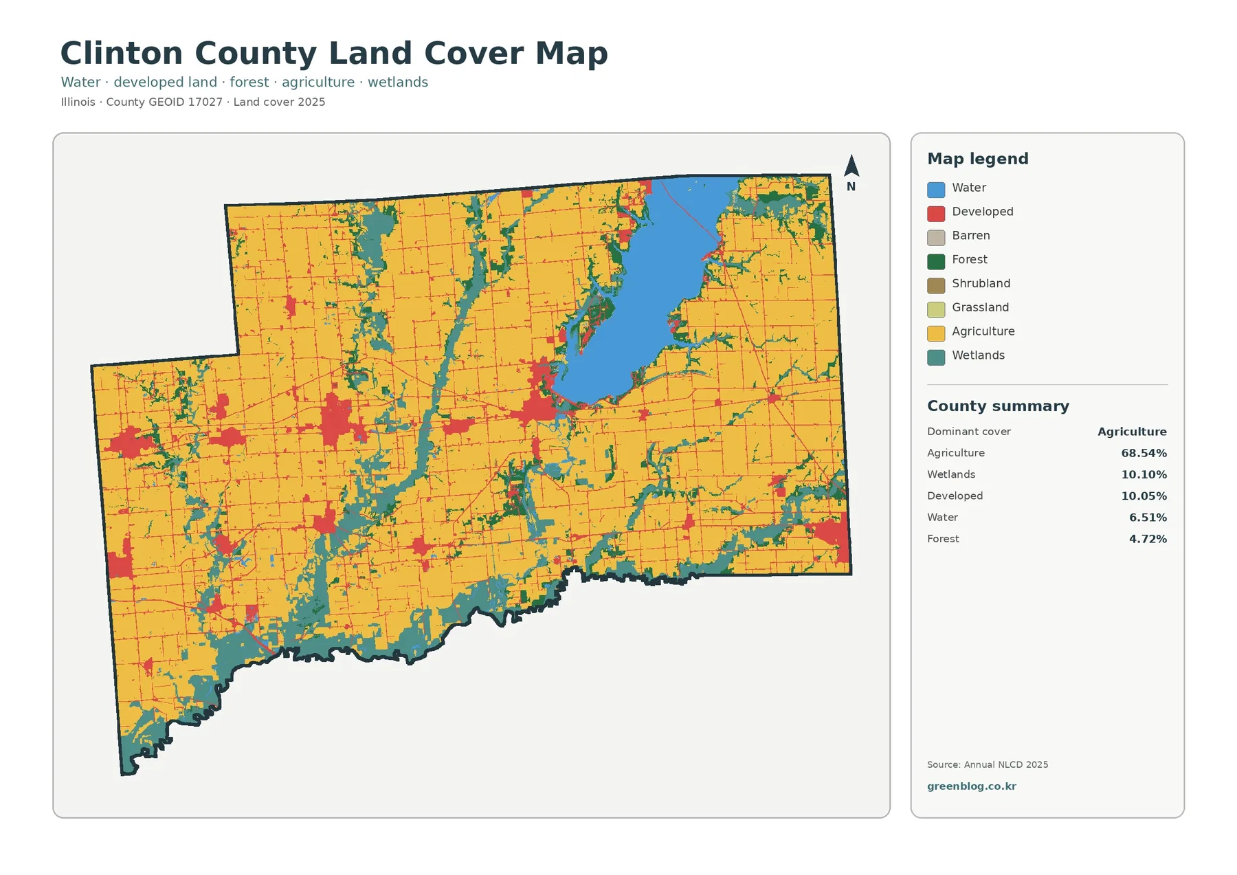 Clinton County land cover map featured image
