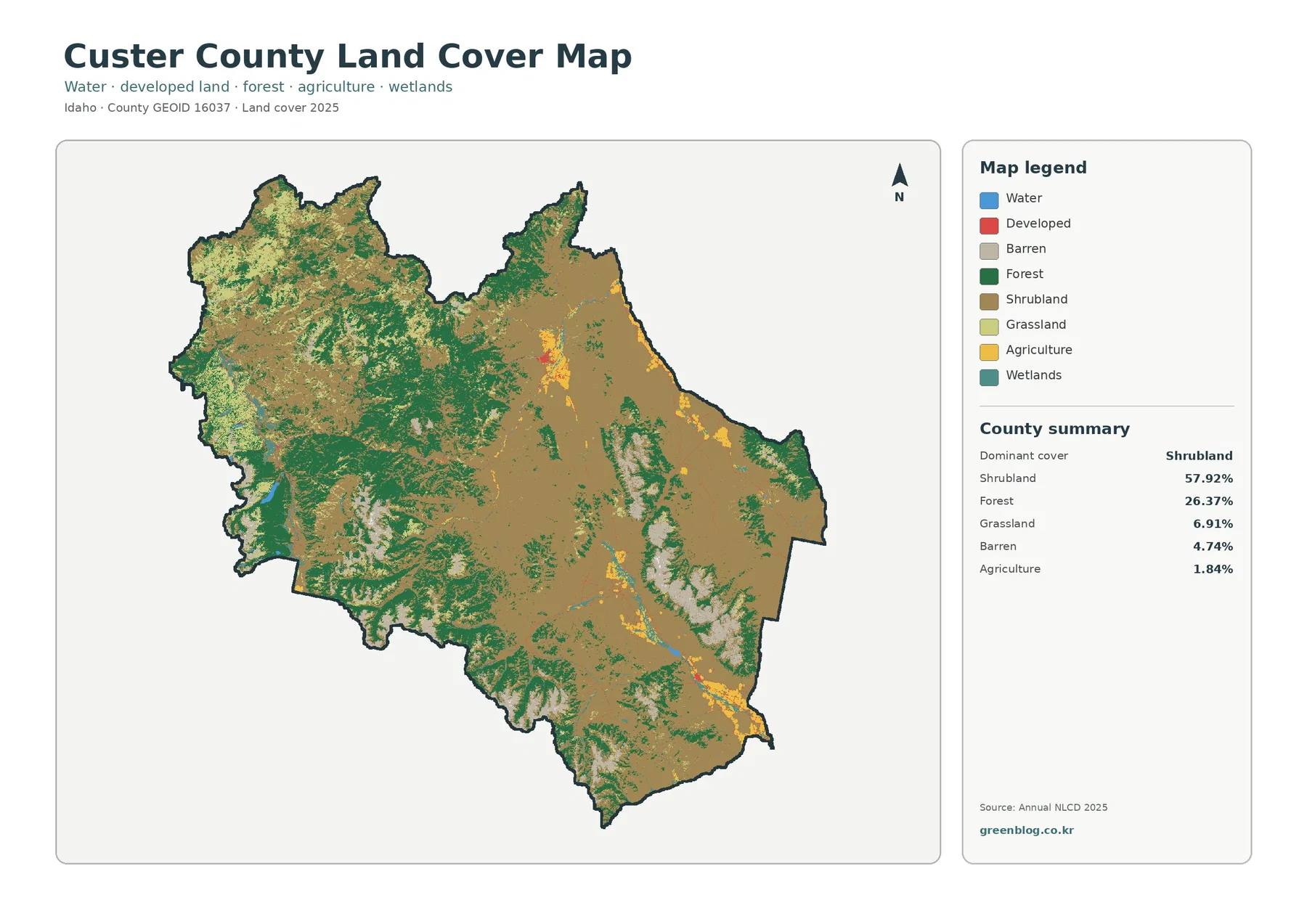 Custer County land cover map featured image