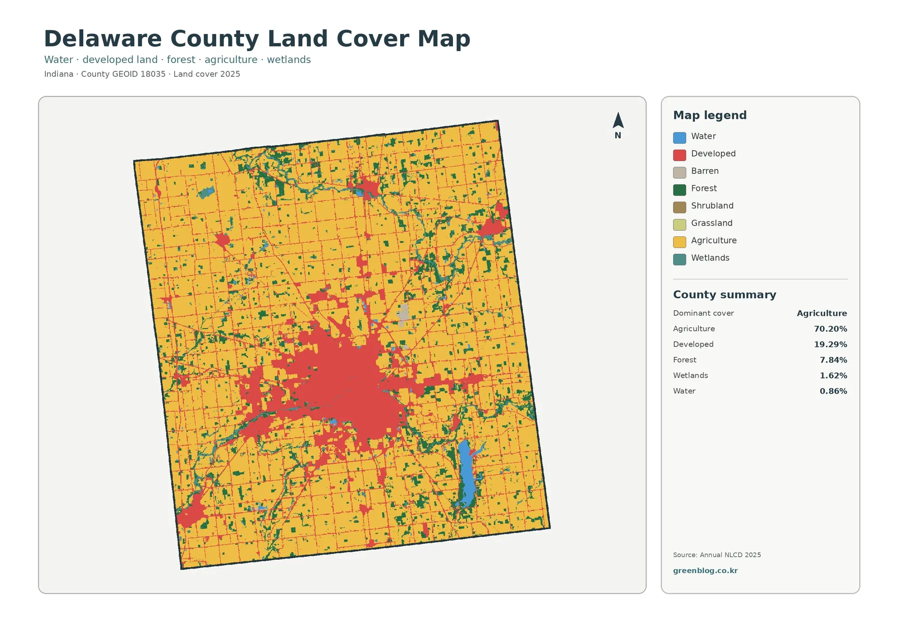 Delaware County land cover map featured image