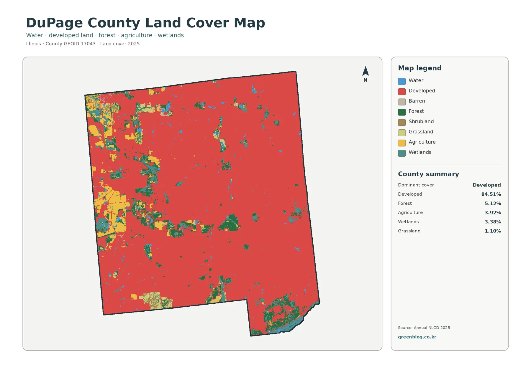 DuPage County land cover map featured image