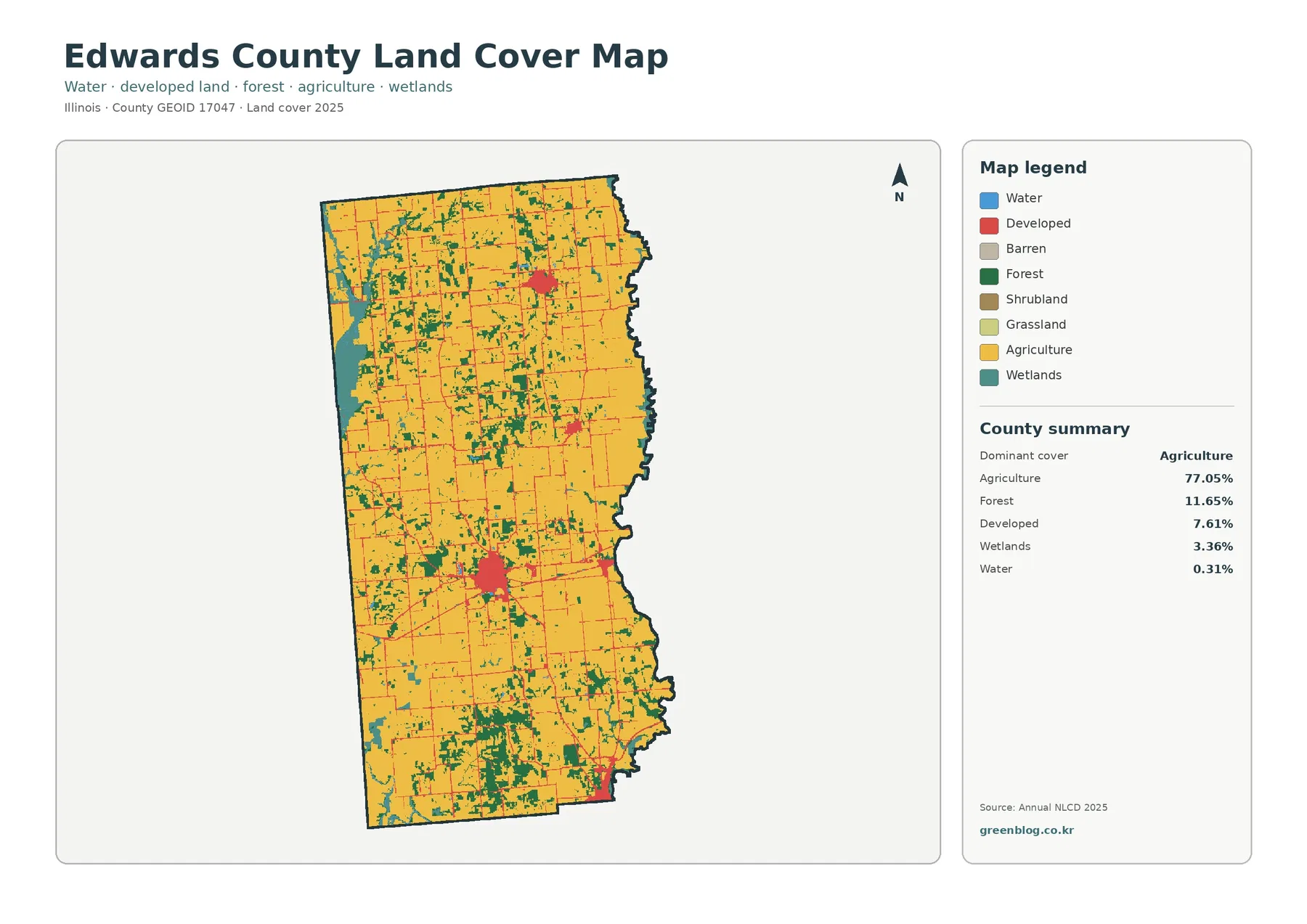 Edwards County land cover map