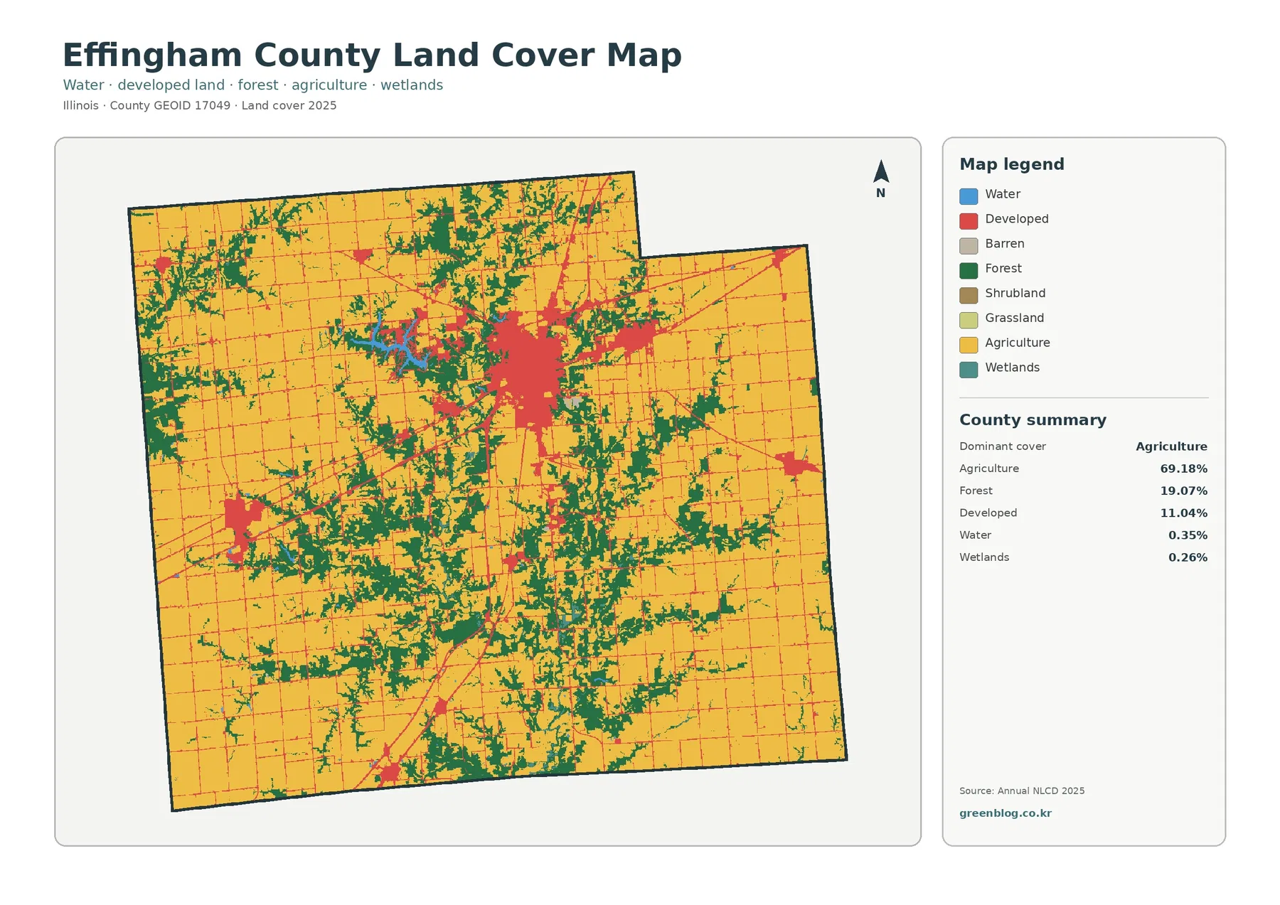 Effingham County land cover map