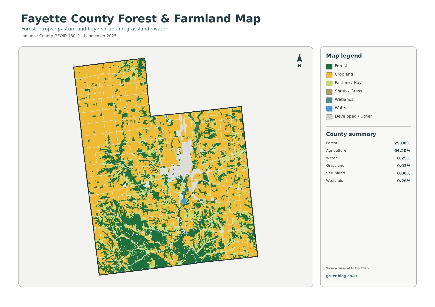 Fayette County forest and farmland map