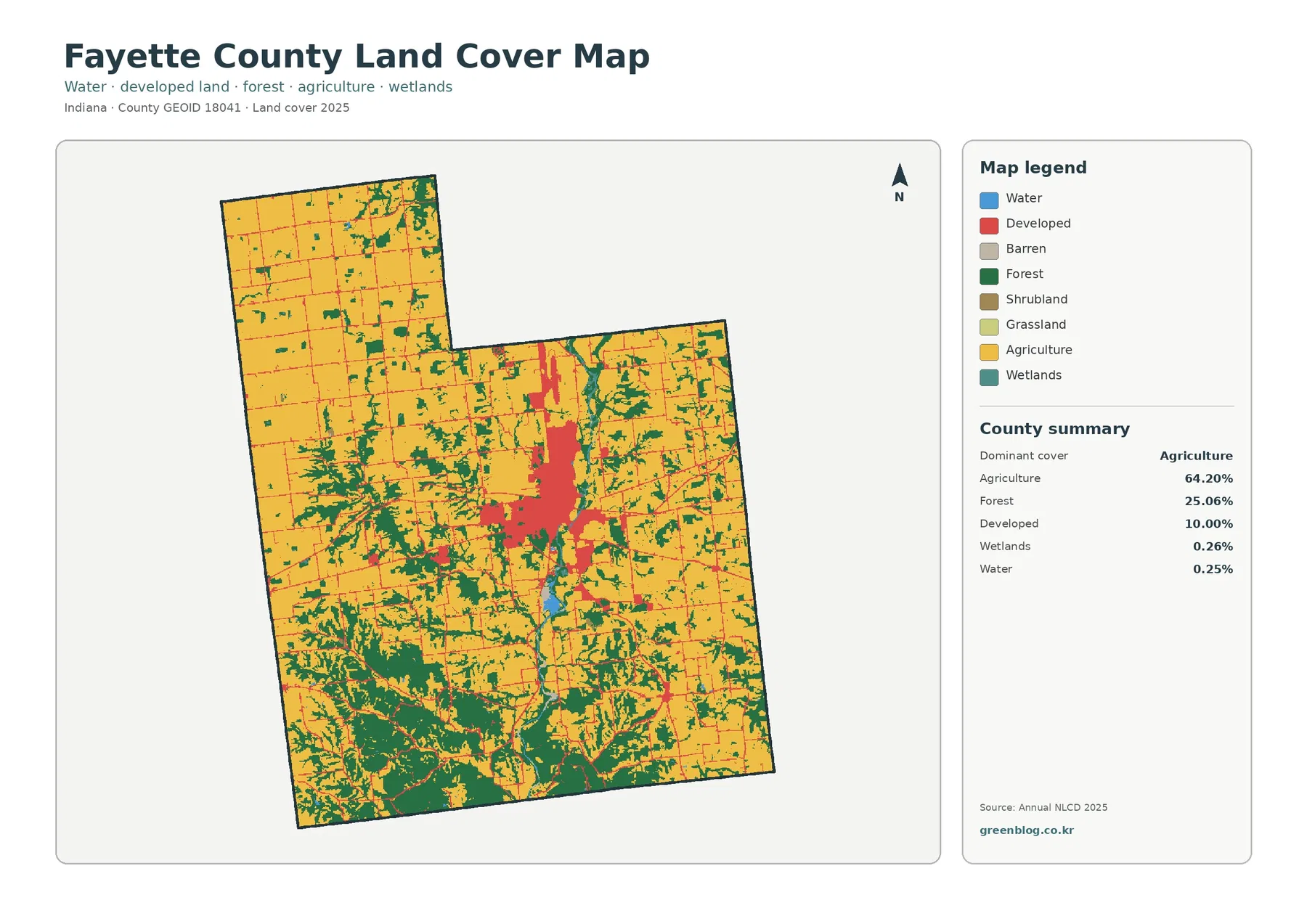 Fayette County land cover map