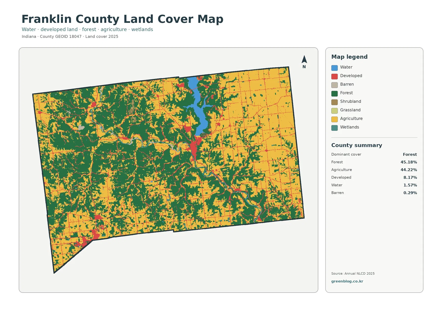 Franklin County land cover map featured image