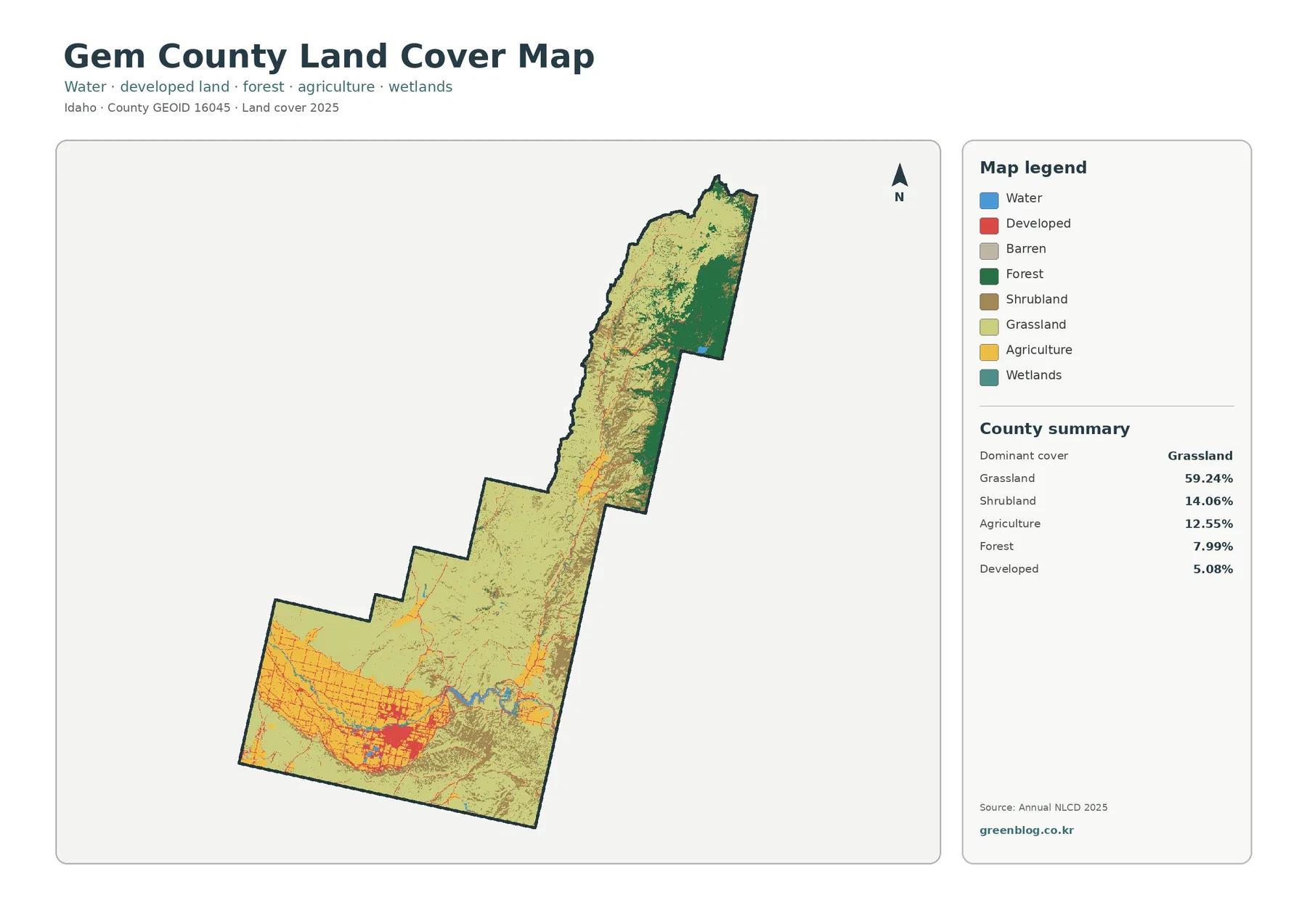 Gem County land cover map featured image