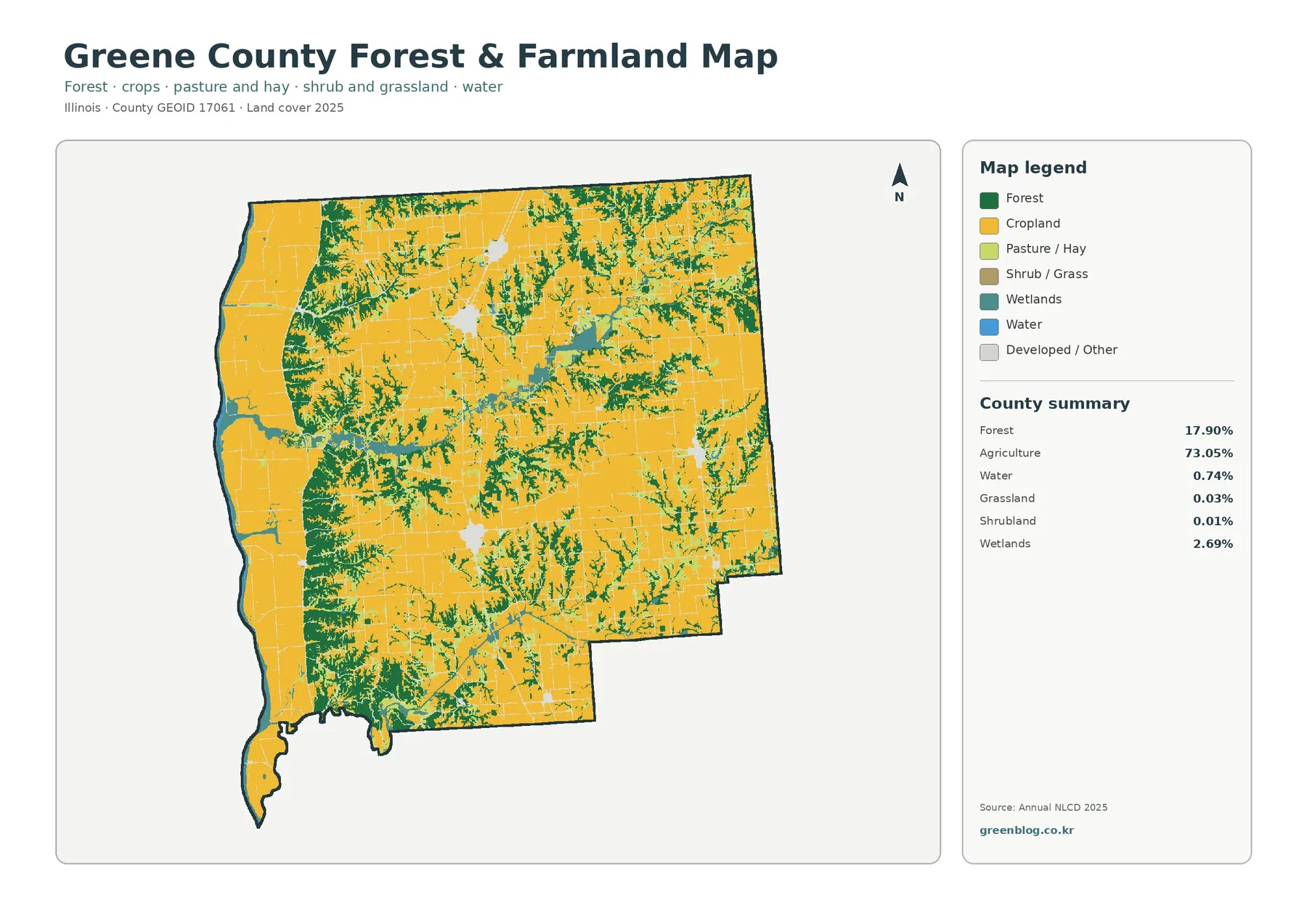 County forest and farmland map