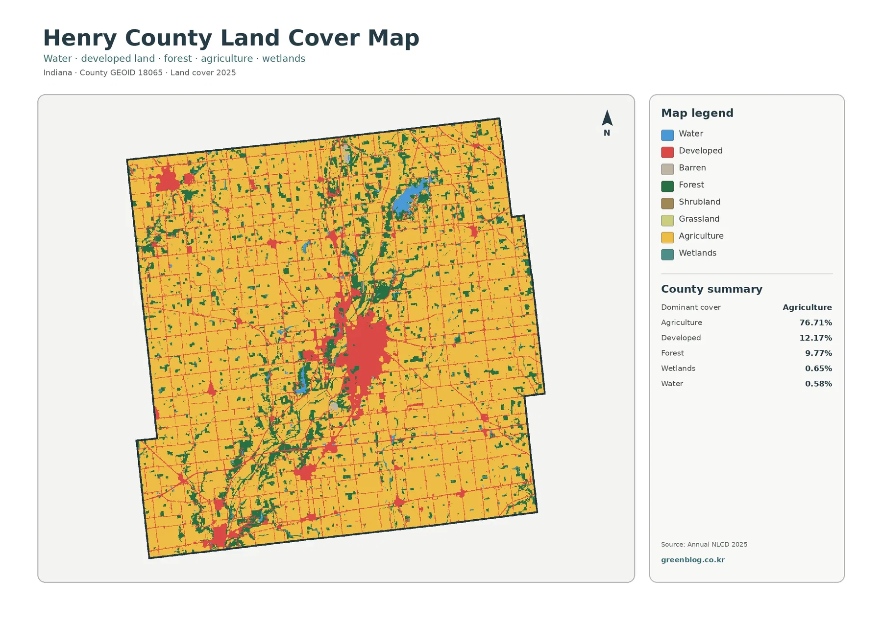 Henry County land cover map featured image