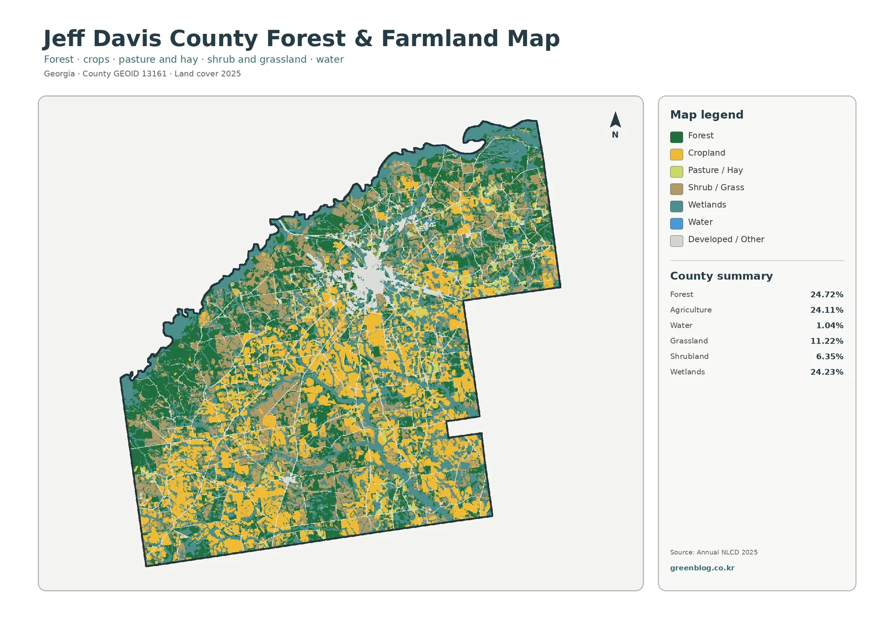 Jeff Davis County 산림·농경지 지도