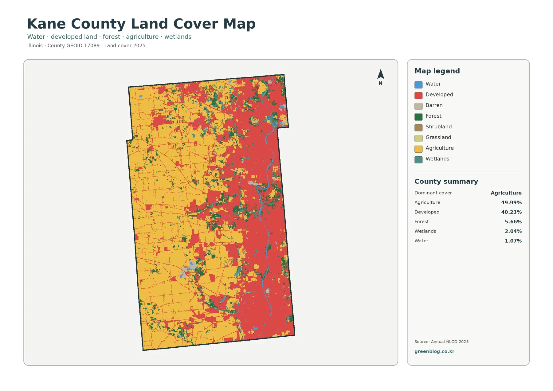 Kane County land cover map featured image