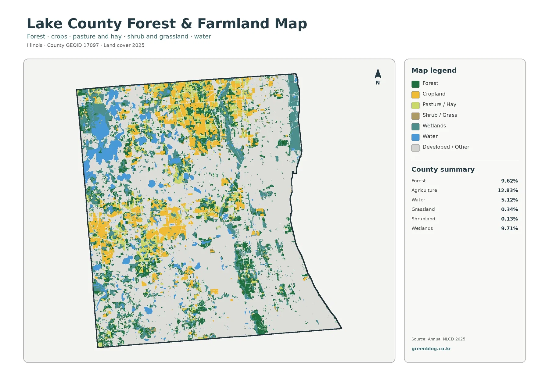 Lake County forest and farmland map