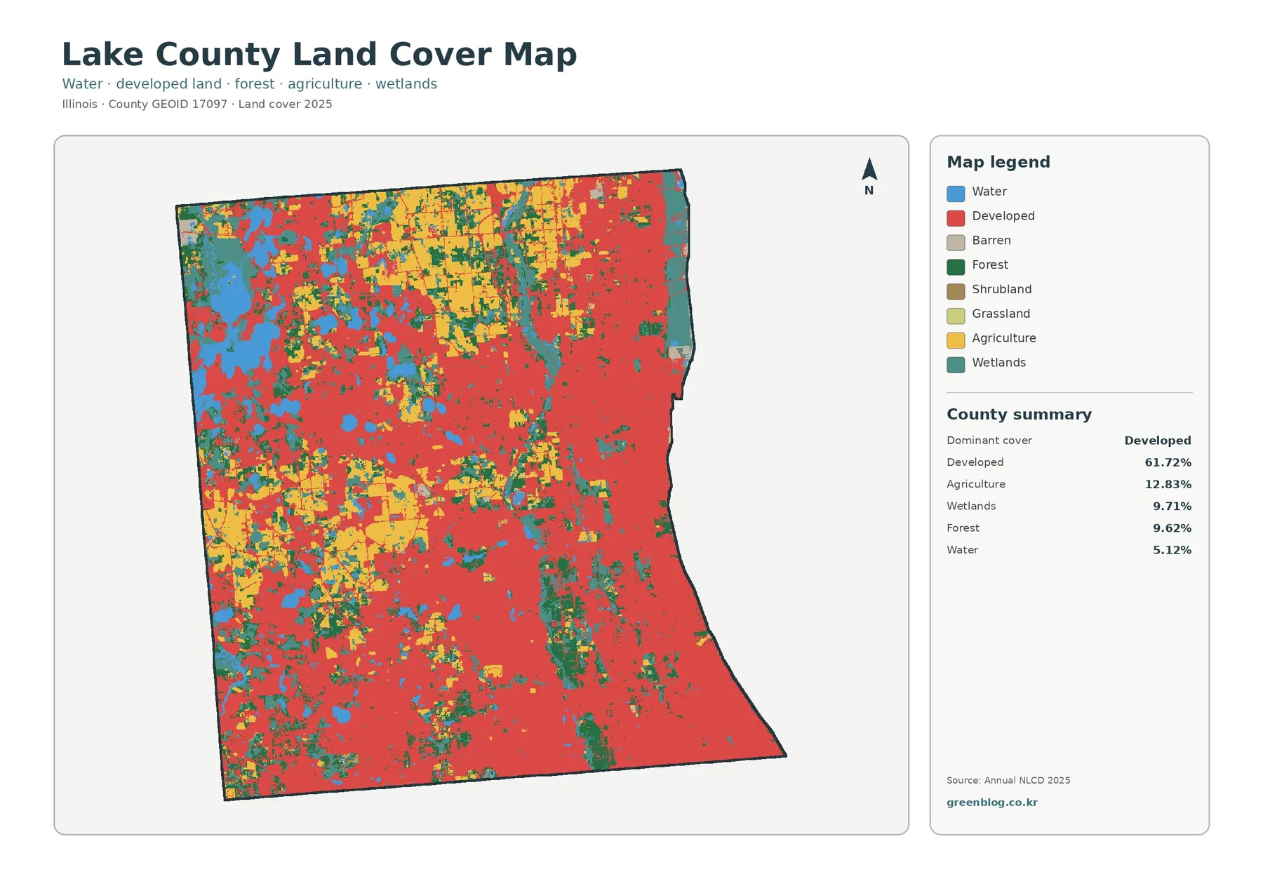 Lake County land cover map