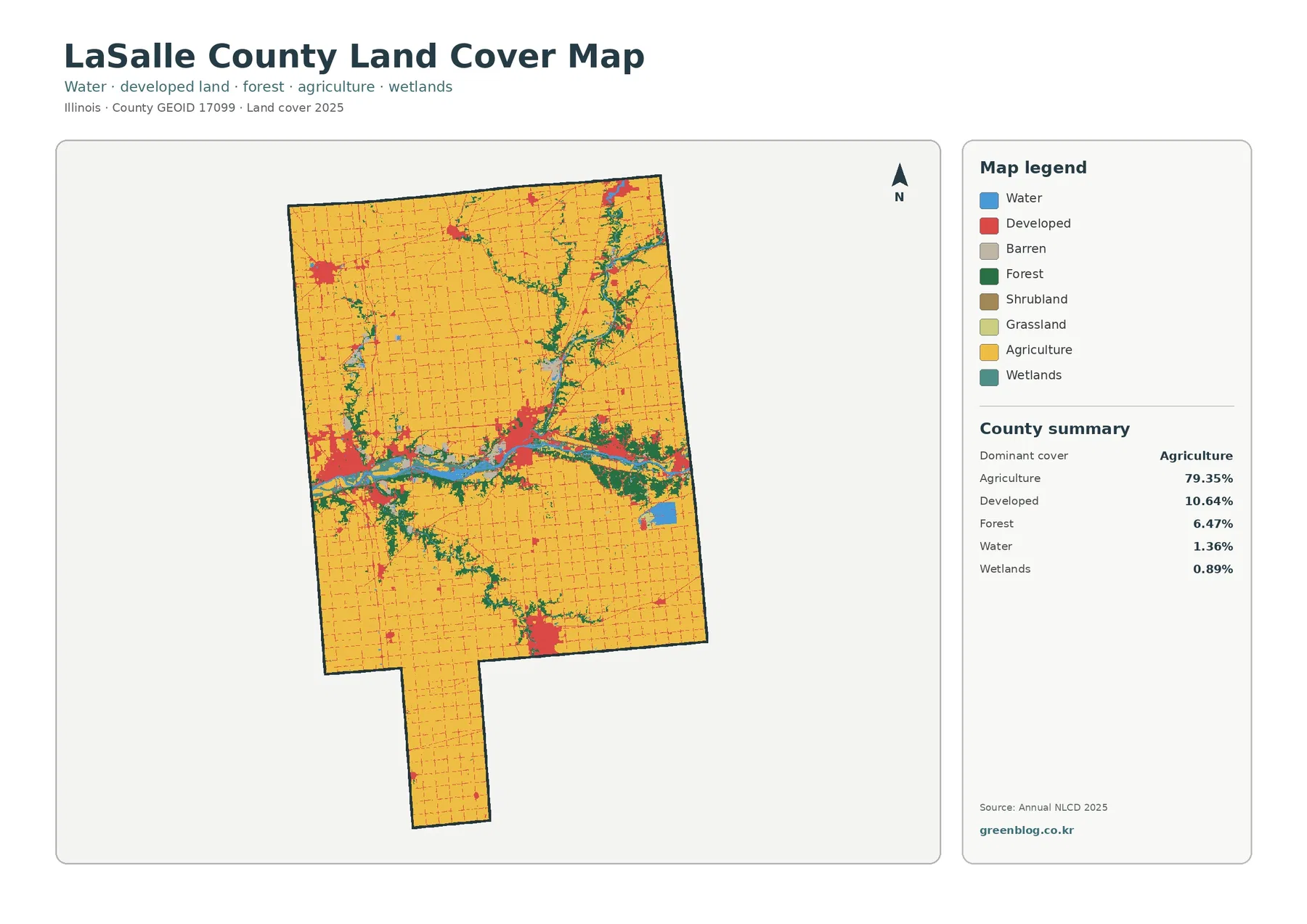 LaSalle County 토지 피복 지도