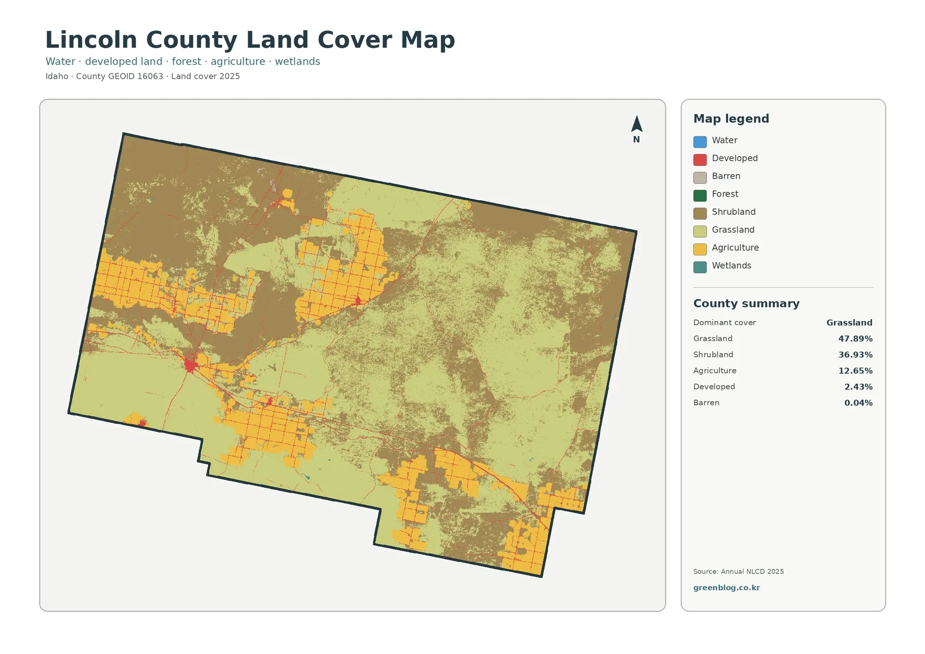 Lincoln County land cover map featured image