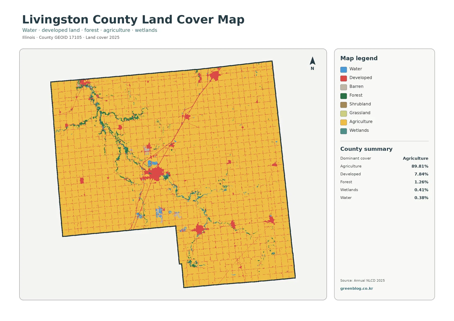 Livingston County land cover map