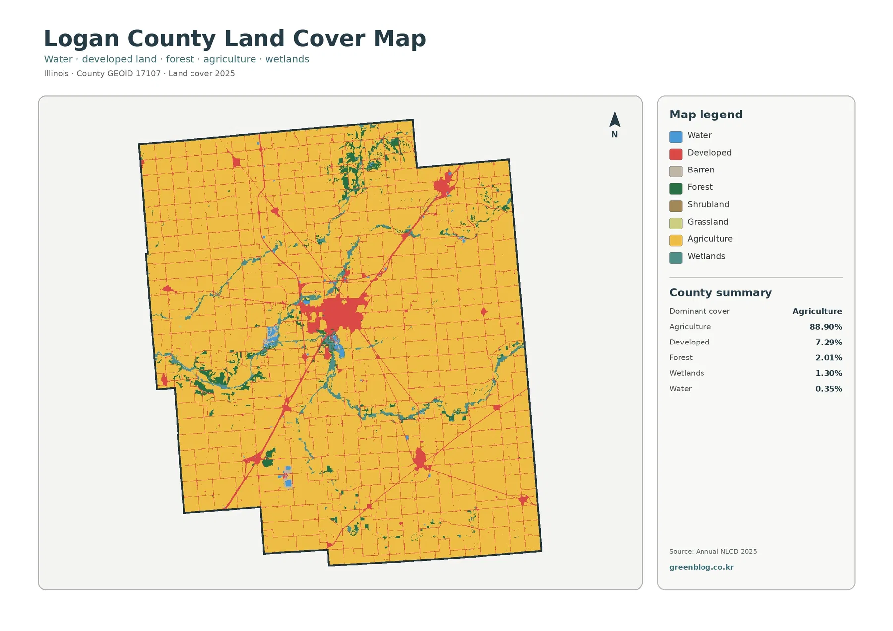 Logan County land cover map featured image