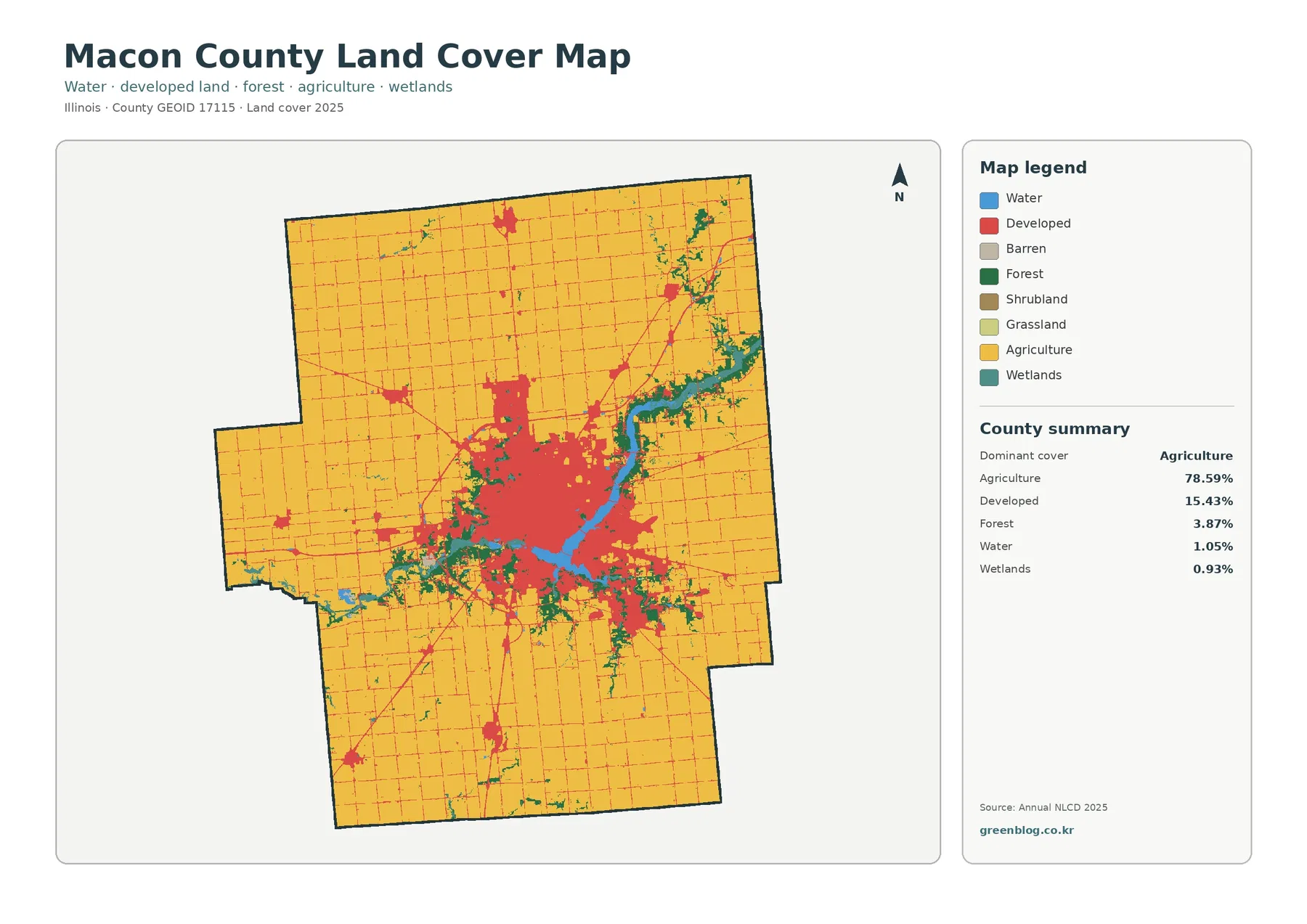 Macon County land cover map featured image