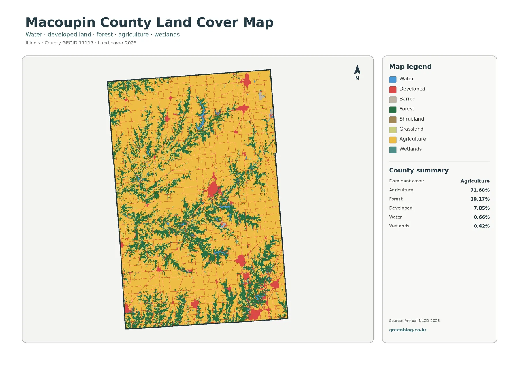 Macoupin County land cover map featured image